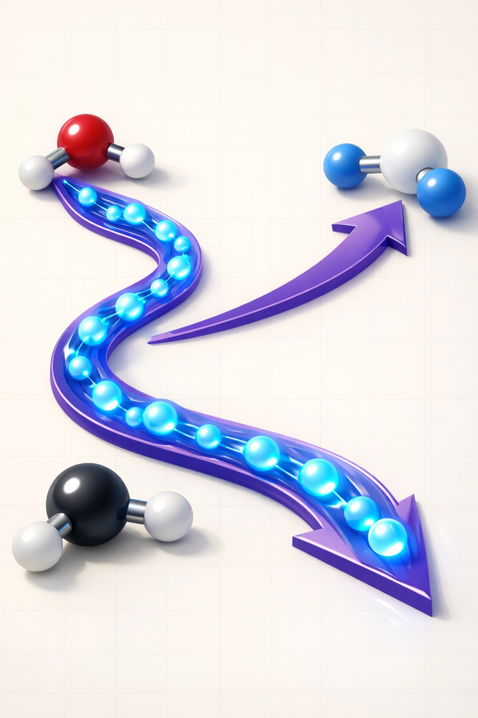 Electron flow diagram showing curved arrows moving between molecules in organic chemistry