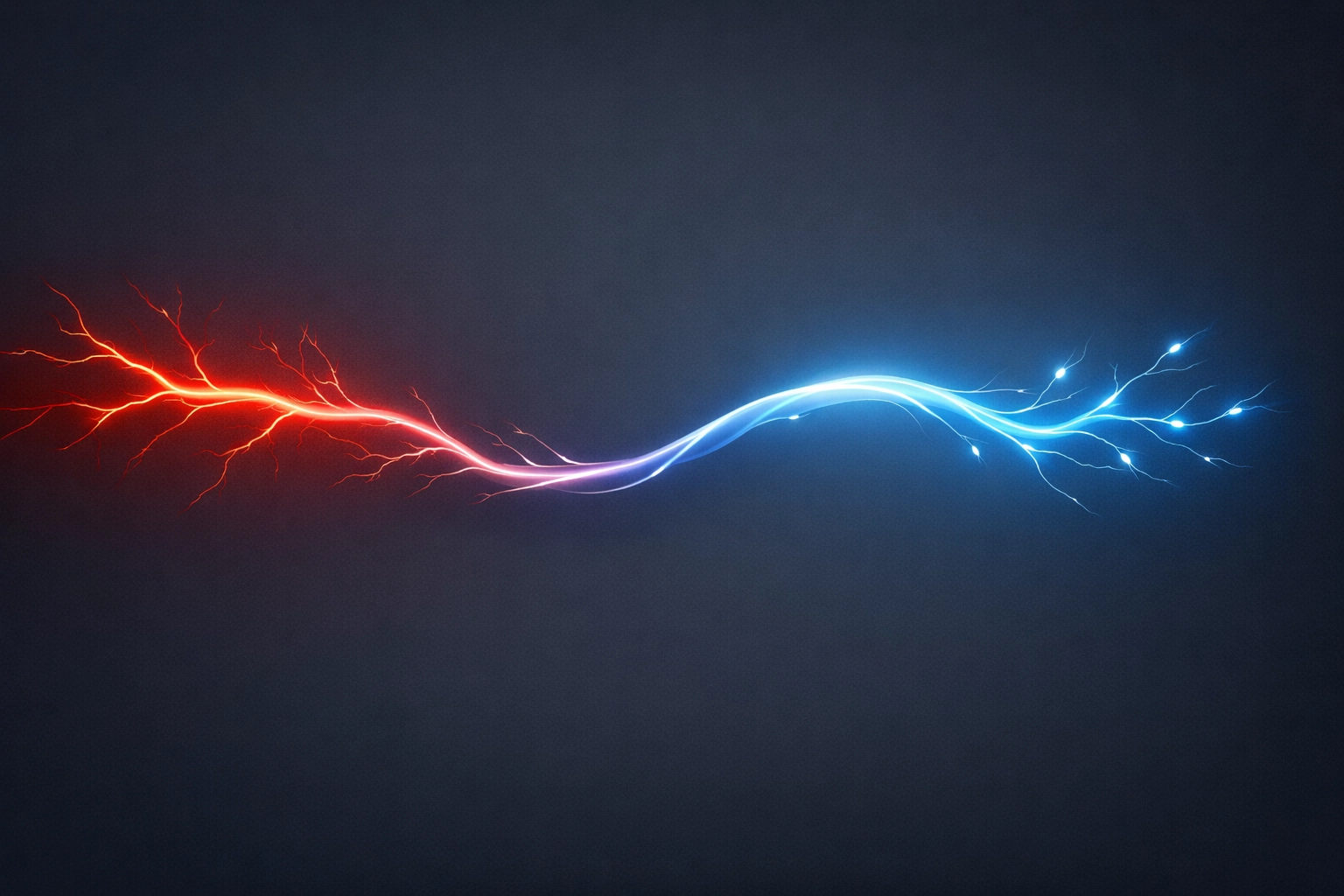 A neural pathway transitioning from stressful red to calm blue, representing a biological nervous system reset.