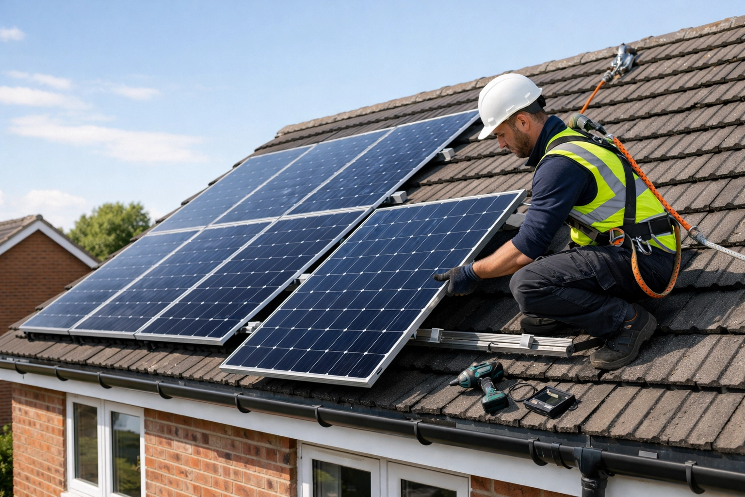 Solar panels installed on Kent semi-detached home for EPC C compliance by 2030