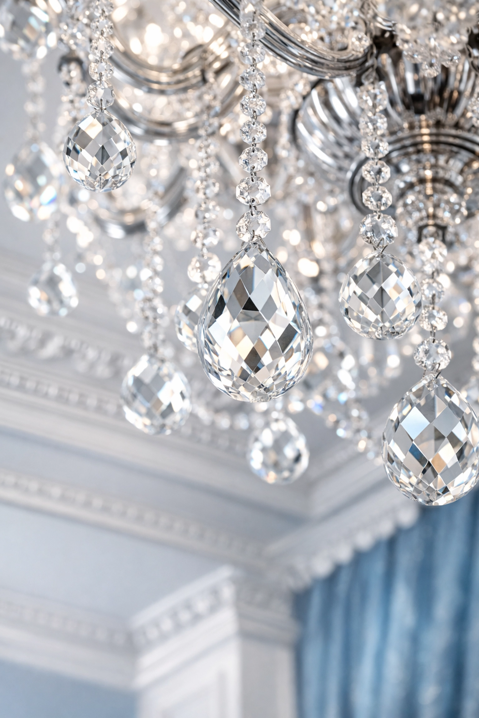 Detailed residential cleaning Massachusetts focuses on polishing luxury fixtures like crystal chandeliers.