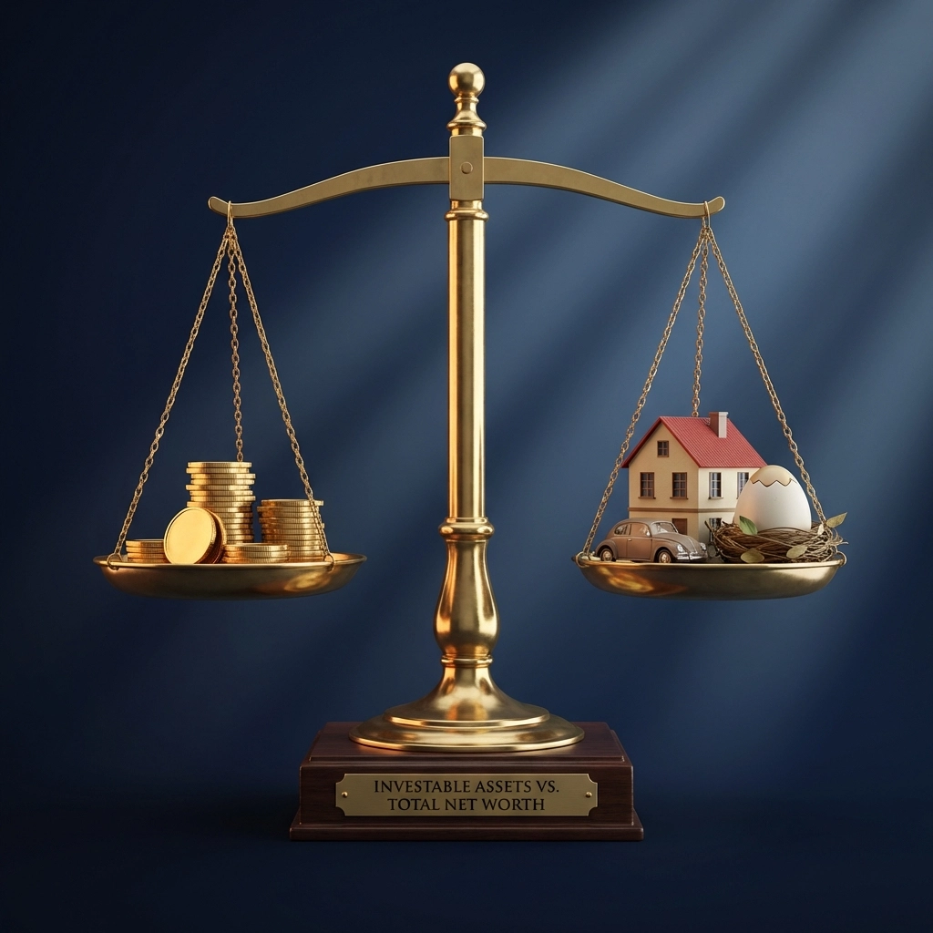 Balanced scale comparing gold coins and assets to illustrate risk capacity for accredited investors