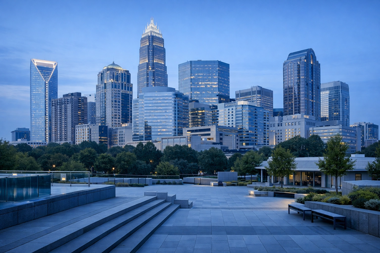 Professional Charlotte NC skyline view highlighting local expertise for a business broker charlotte nc.