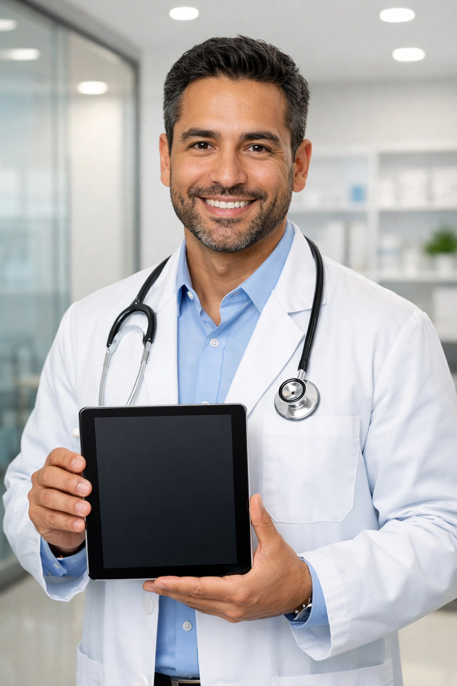 A professional medical provider offering a consultation for Wegovy alternatives and weight loss treatment eligibility.