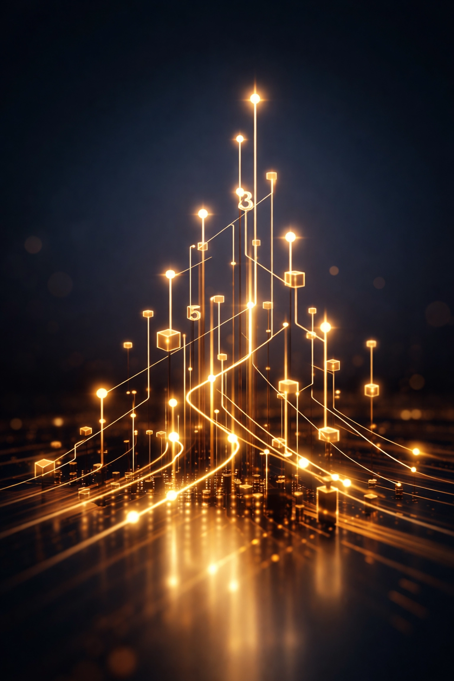 Abstract visual of private equity growth and wealth accumulation for high-net-worth investor opportunities.