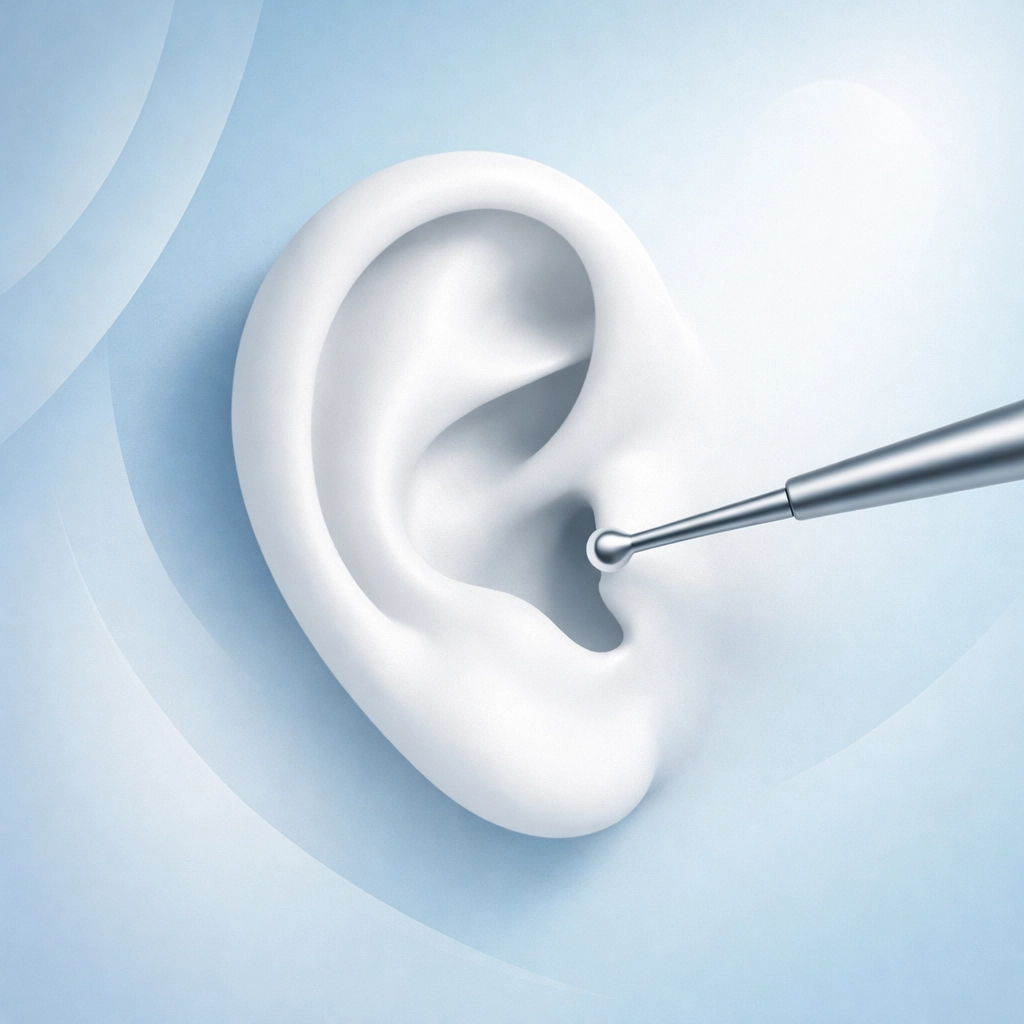 A professional ear clean in Perth using precision microsuction technology for wax removal.