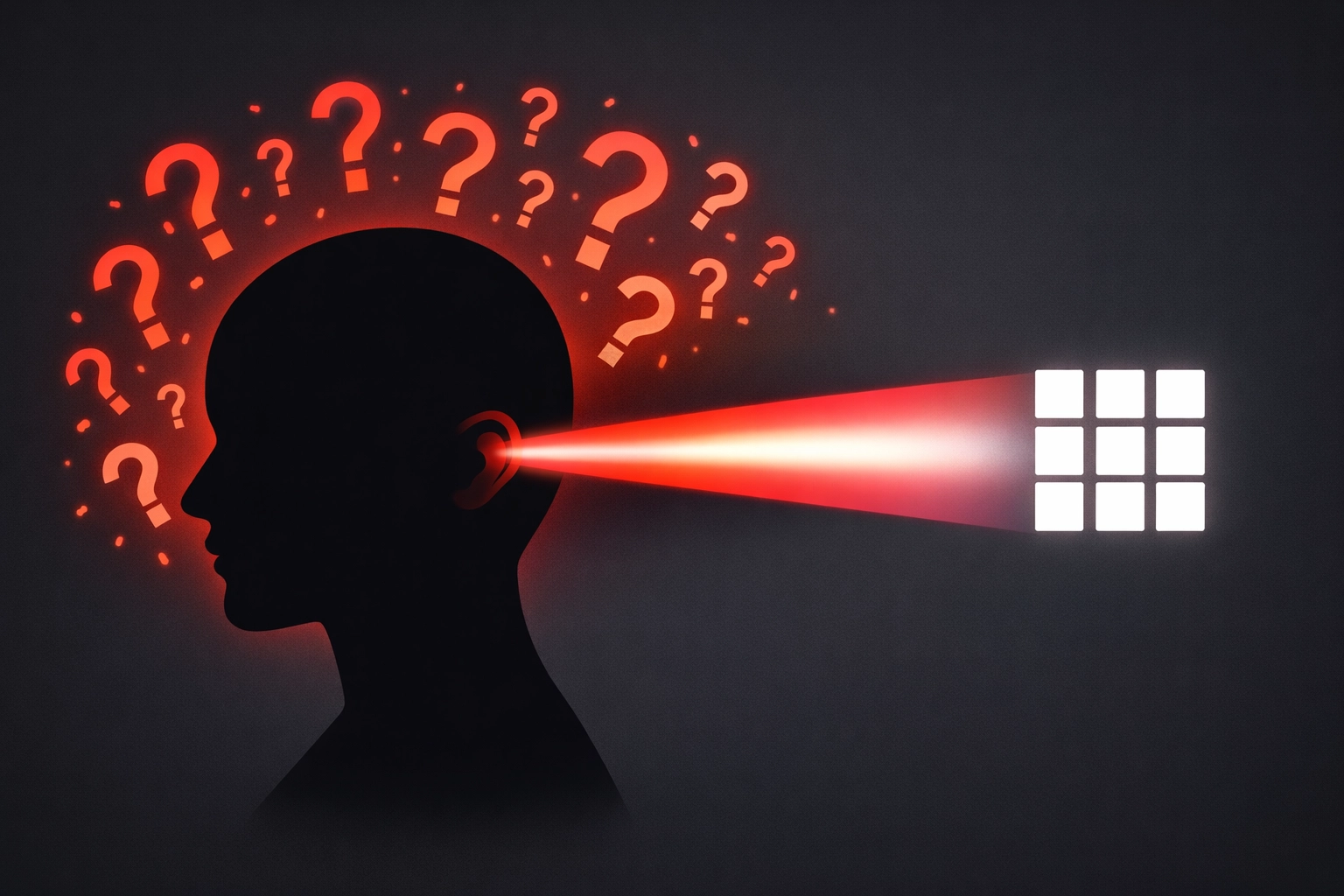 Illustration showing how to turn customer questions into clear answers for website AEO.