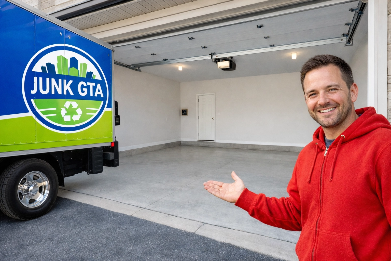 Reliable Junk Removal Simcoe County: Keeping Our Community Clean Clean empty garage in Innisfil after a professional junk removal and hauling service in Simcoe County.