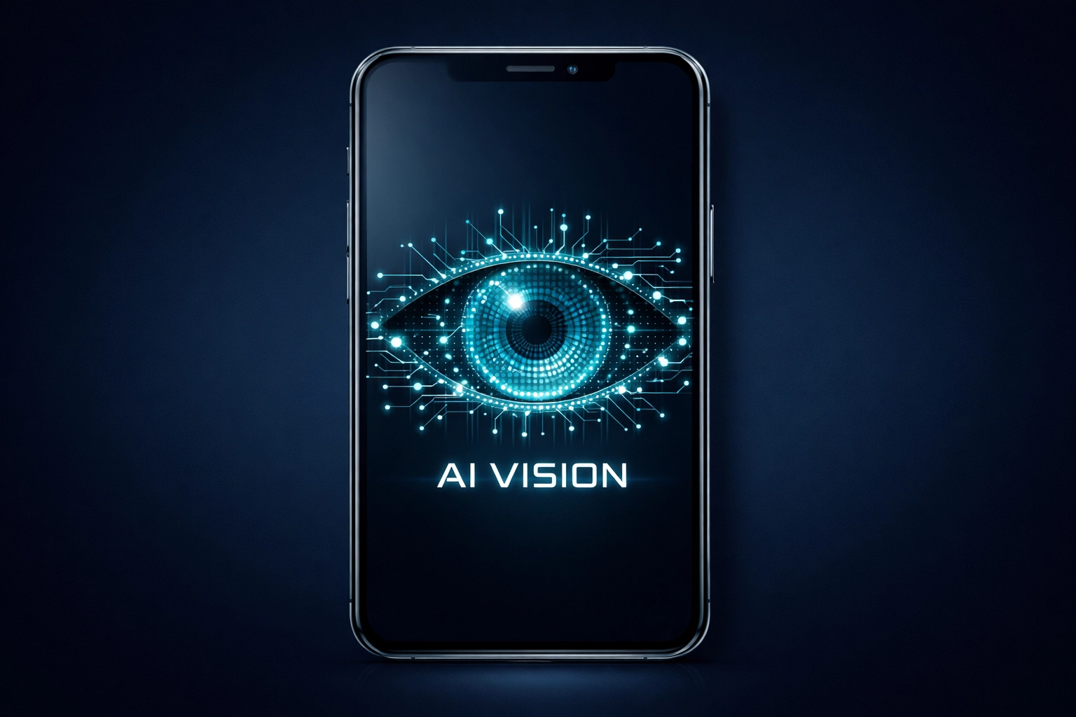 AI-powered eye tracking software on a smartphone screen analyzing user focus and visual engagement.