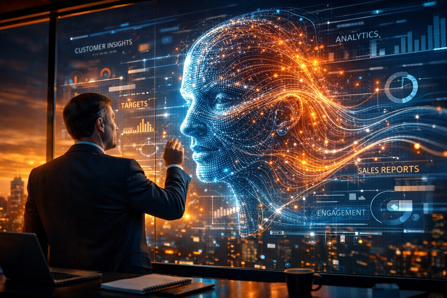 Modernes CRM-Management mit KI-gestützter Kundenkommunikation für bessere Insights.