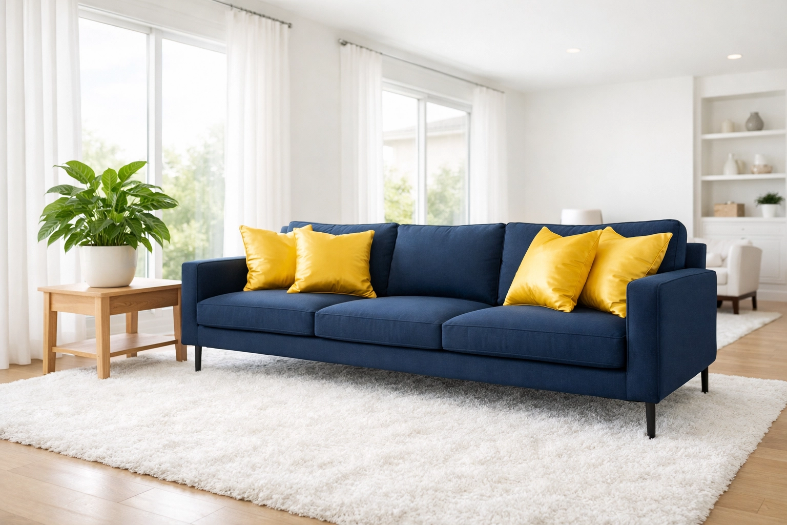 Dust-free luxury living room in Lowell showing eco-friendly move-in/move-out cleaning Lowell.