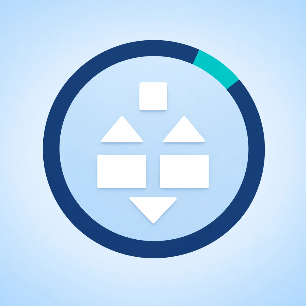 Progress dial representing exam focus and sustainable continuous improvement in Six Sigma.