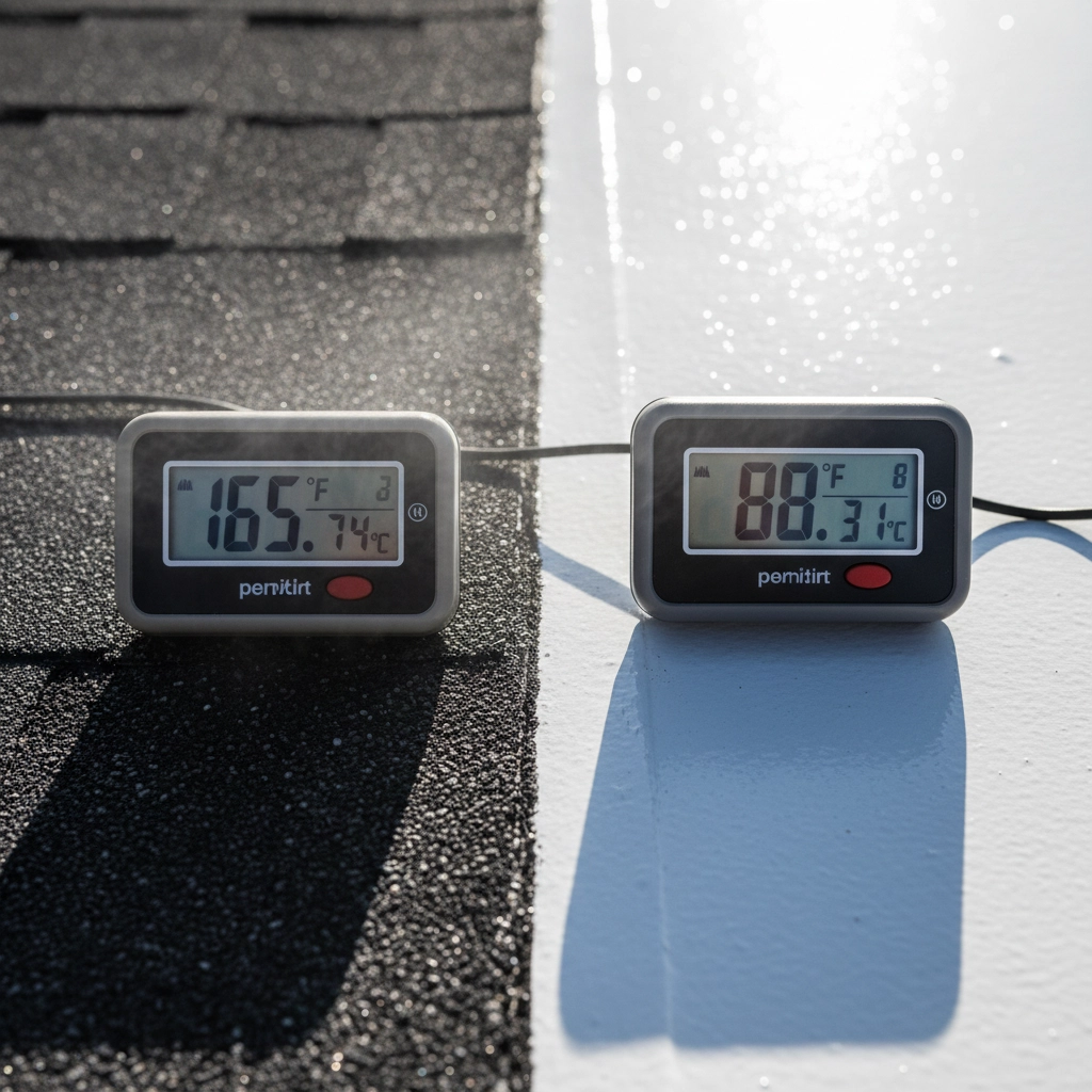 roof temp with roof coat 