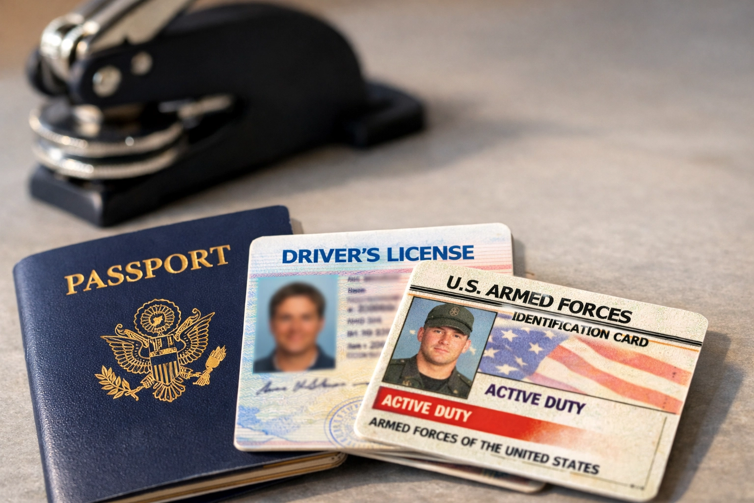Multiple acceptable IDs including passport and driver's license for Utah notary verification