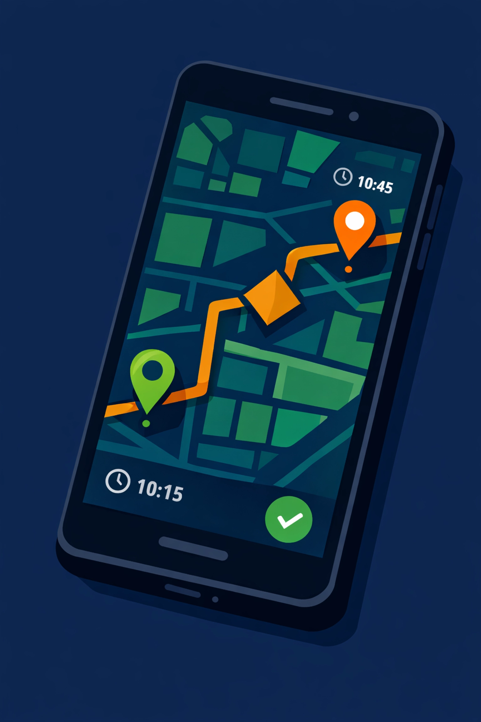 GPS tracking system showing real-time snow removal service updates on mobile device