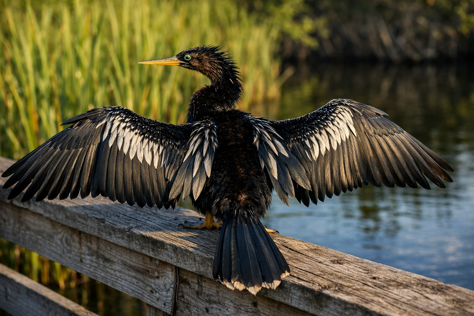 The Ultimate Guide to Everglades Wildlife Photography: Everything You Need to Succeed 1 Anhinga drying wings at Everglades Anhinga Trail, one of the best photography locations in Florida.