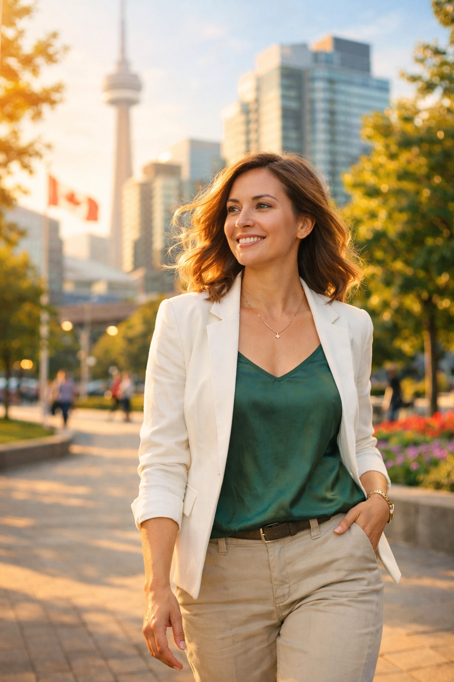 Confident woman celebrating financial freedom after securing payday loans in Alberta.