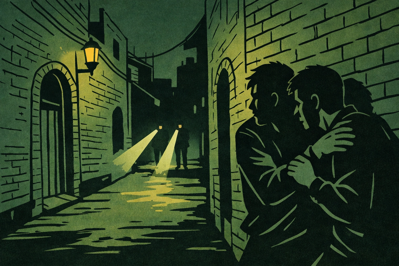 Two women hiding from Iran's morality police in Tehran alley - LGBTQ+ persecution story