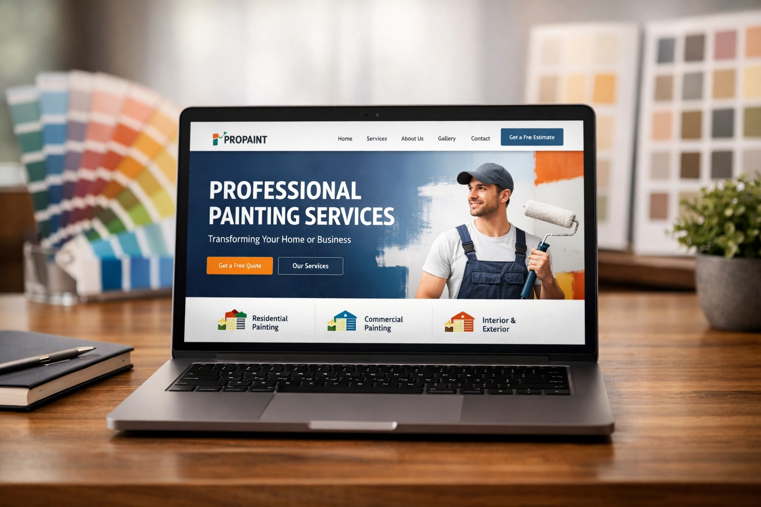Professional painting company website optimized for local search visibility