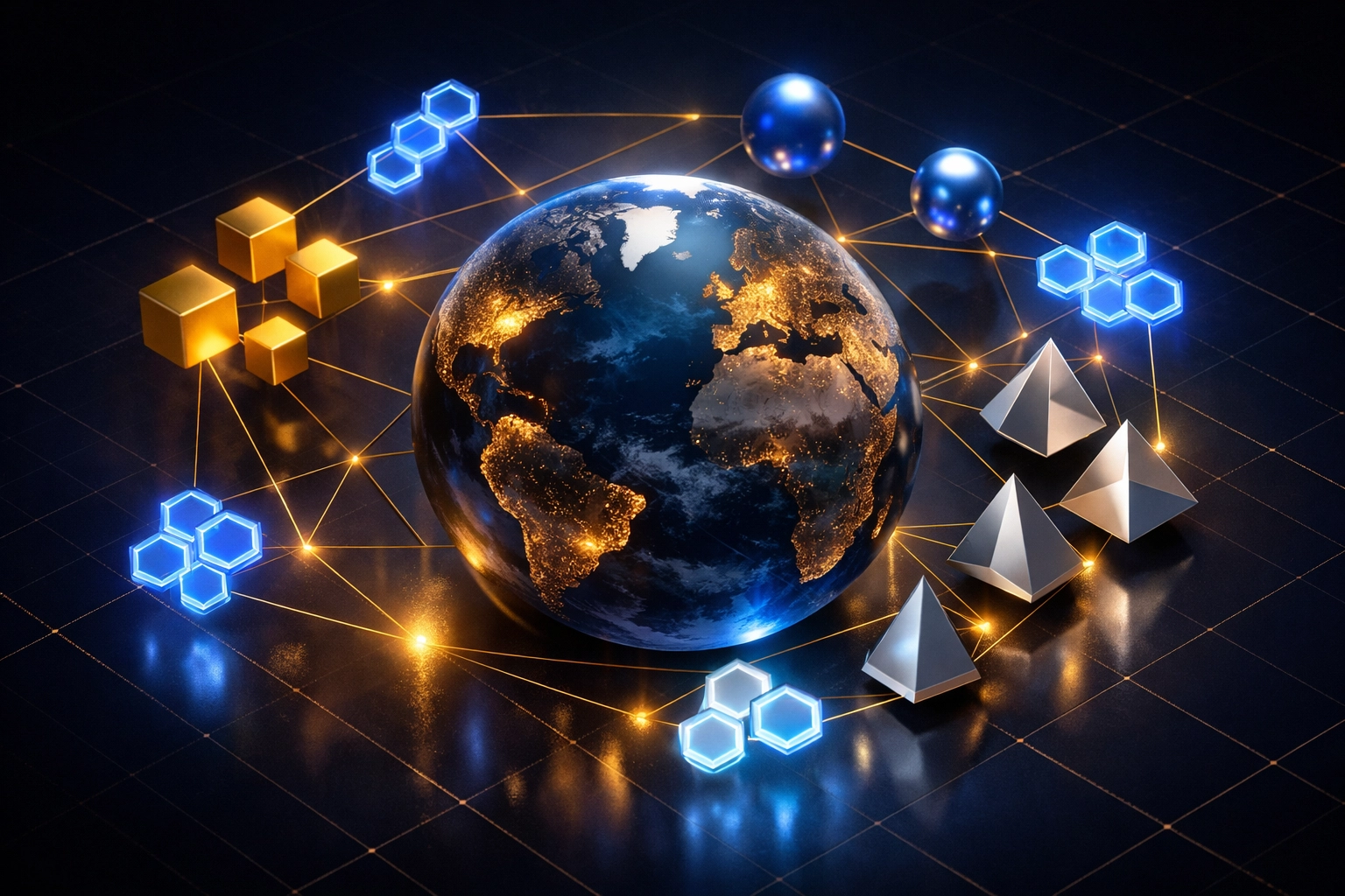 Global portfolio diversification across multiple asset classes including stocks, bonds, real estate, and crypto