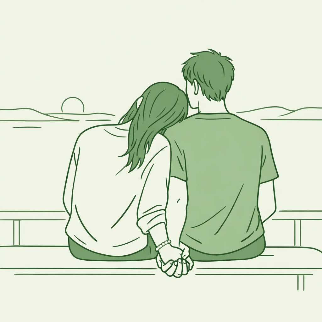 Non-binary MM couple holding hands, representing gender fluidity in modern gay romance fiction.