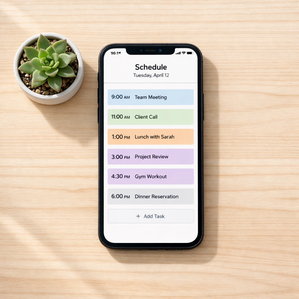 Mobile scheduling interface for managing janitorial staff and optimizing operations