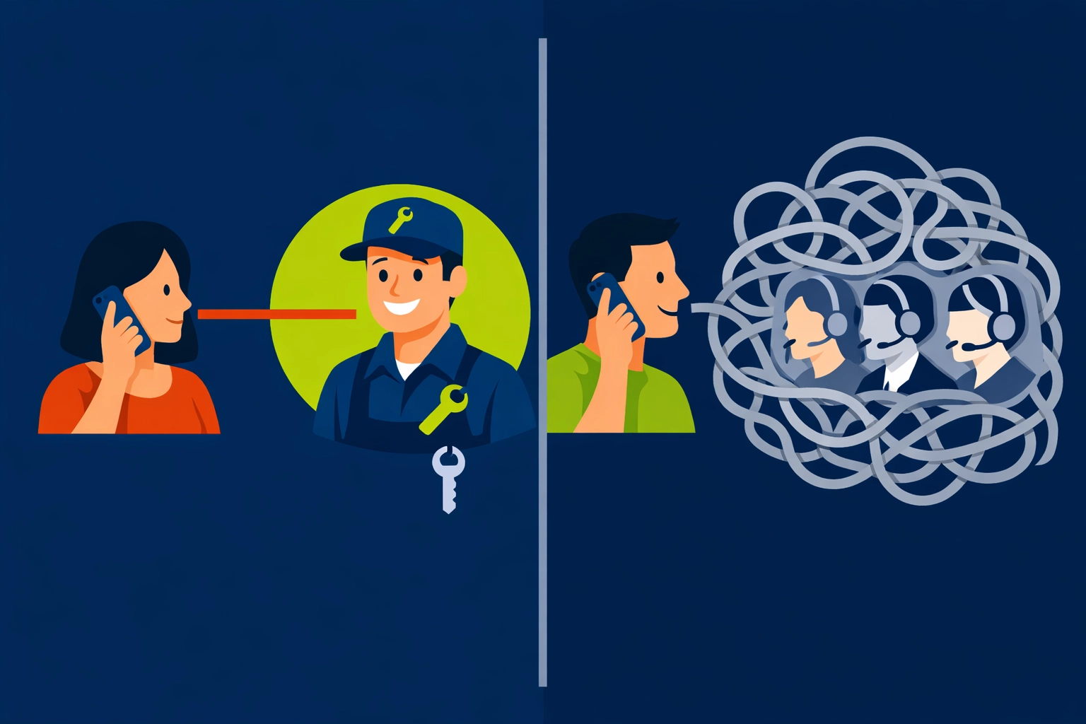 Comparing direct contact with a local Bristol locksmith to a call centre when searching for a locksmith near me.