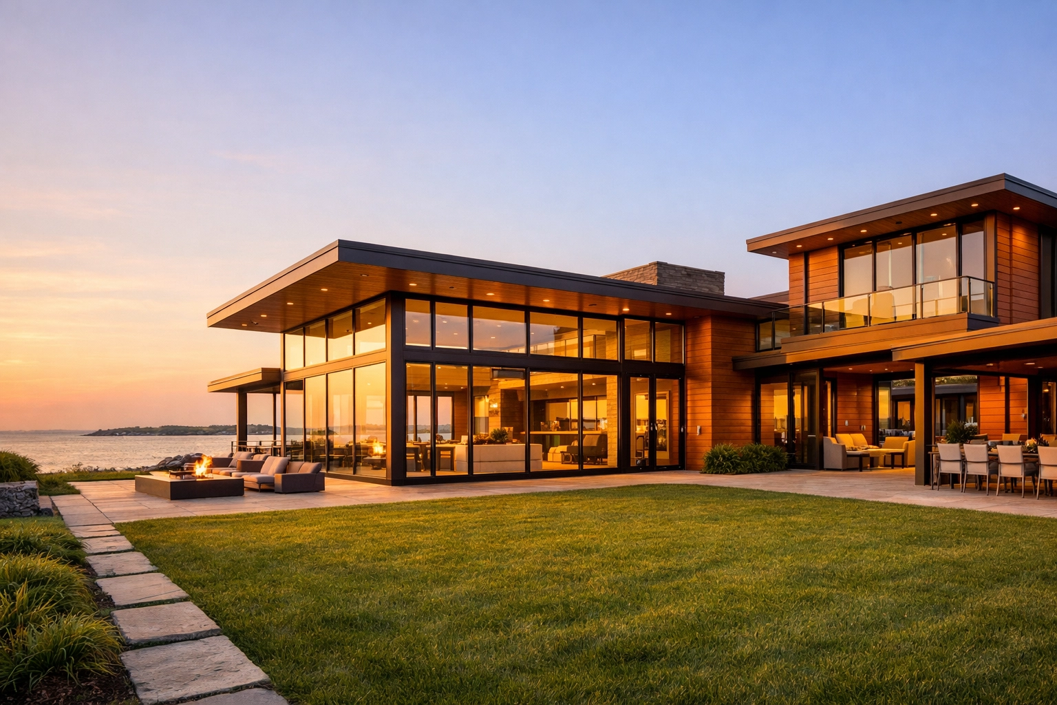 Coastal Connecticut estate in Old Saybrook requiring high-value umbrella insurance for wealth defense.