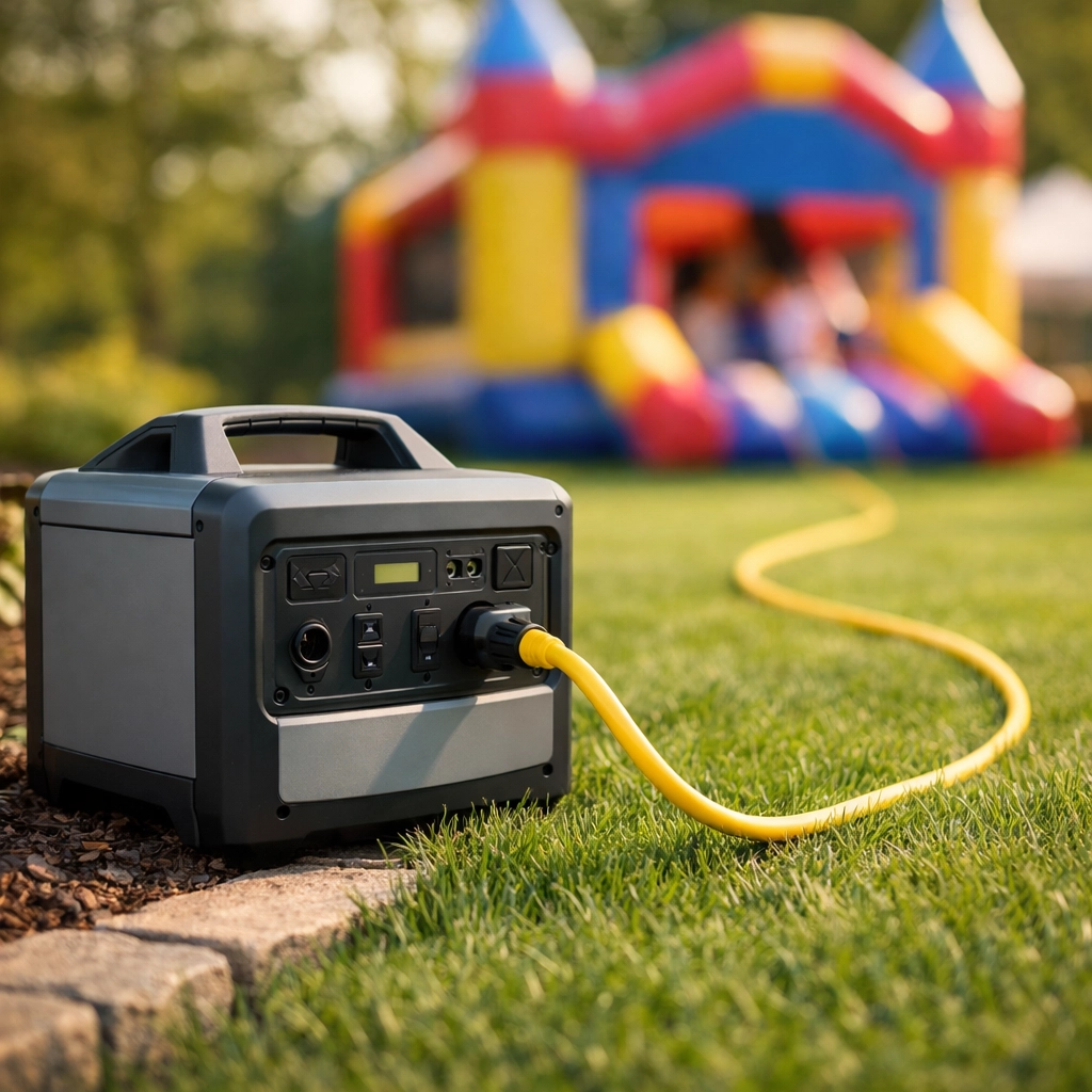 Reliable portable generator rental for powering backyard bash inflatables in Comox.