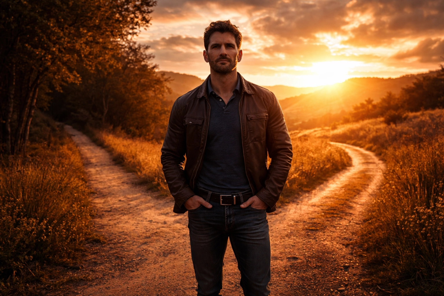 Confident man at crossroads outdoors illustrating the importance of securing life insurance in your 40s