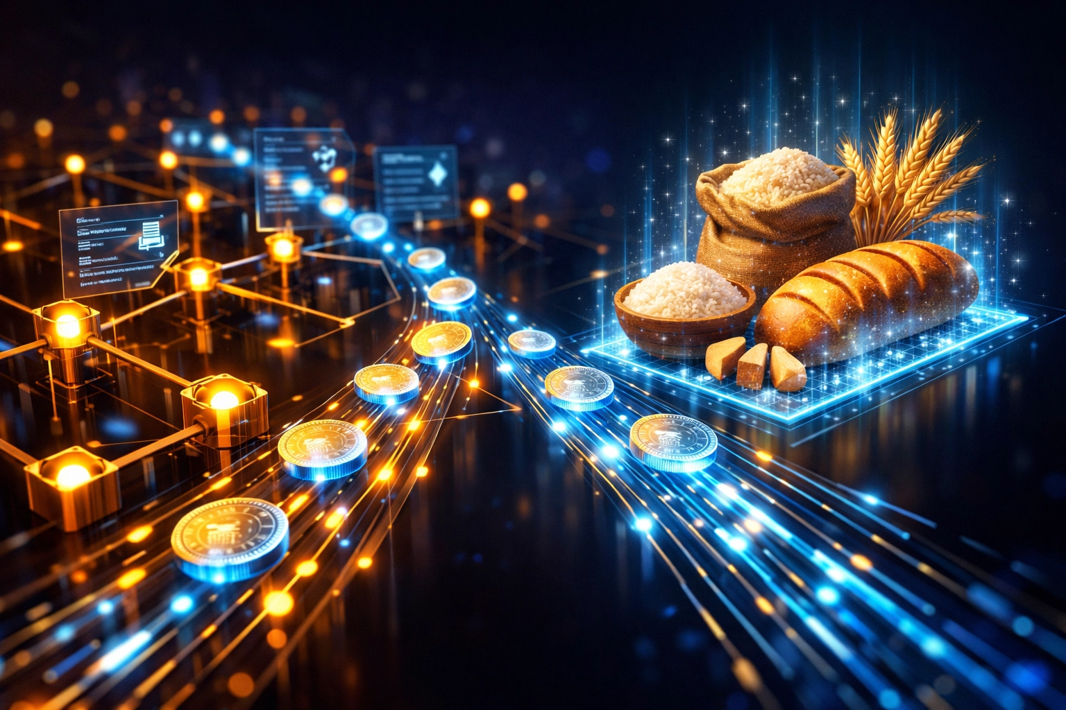 Blockchain network routing crypto payments automatically to hunger relief organizations through smart contracts