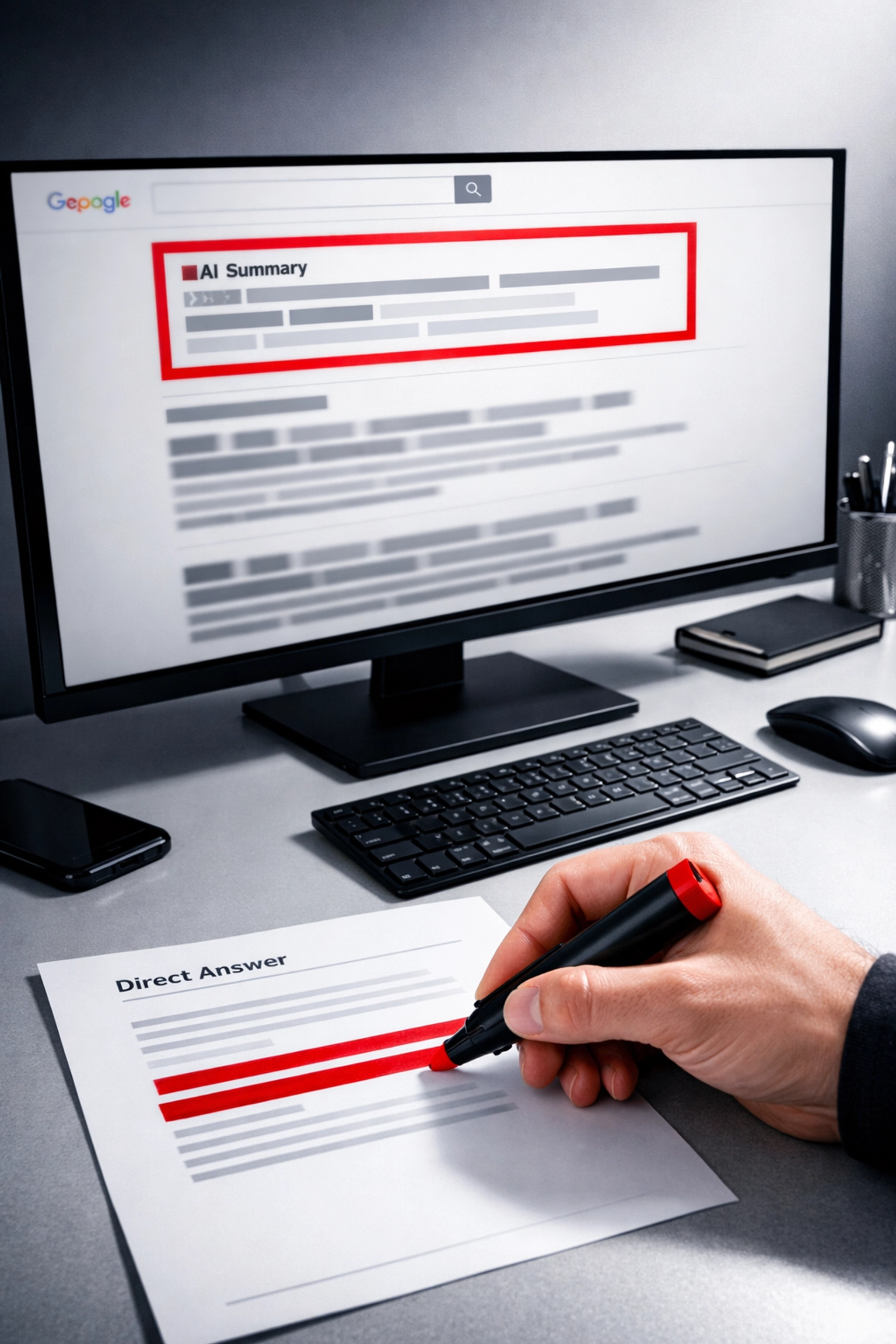 Optimizing small business website content for Google AI Overviews and direct answer snippets.