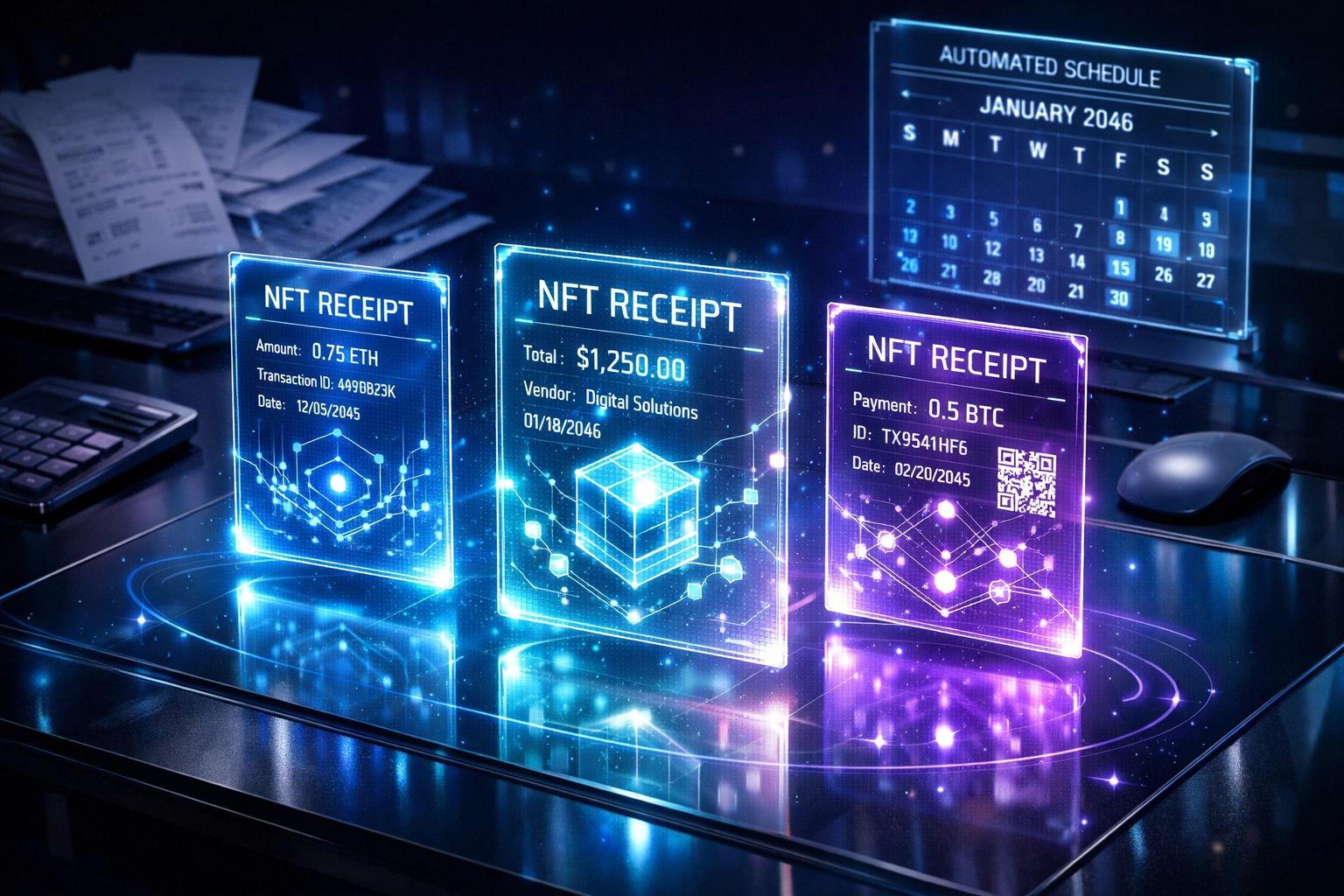 NFT receipts for automated crypto accounting and blockchain-verified transaction records