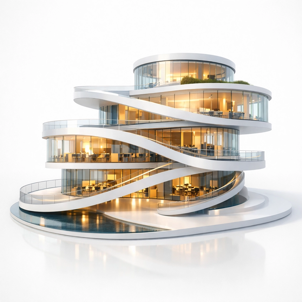 Modern evergreen fund structure with transparent interconnected levels for investors