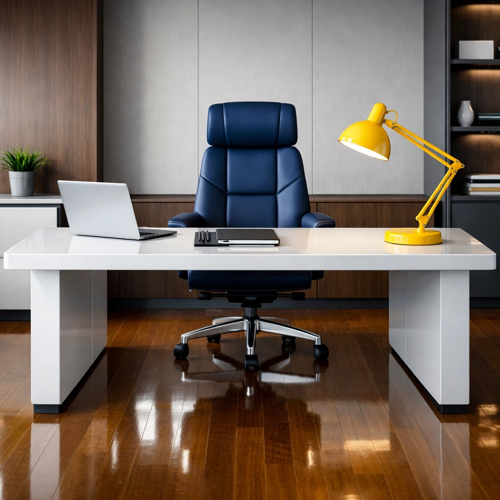 Clean modern office space with polished floors following professional commercial cleaning in Dunstable MA.