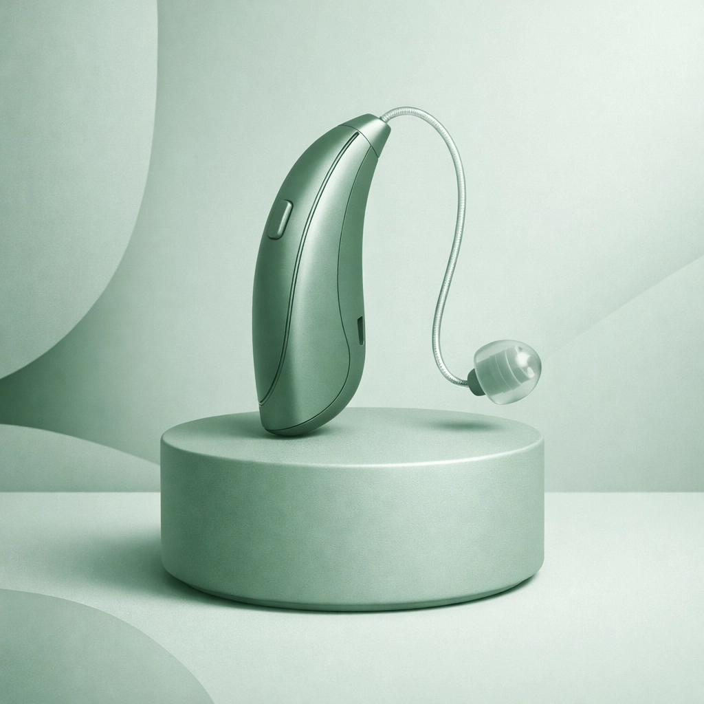 The Simple Truth About Rechargeable Hearing Aids: Battery Life, Costs, and Who They're Best For Sleek Slim RIC rechargeable hearing aid showcasing its thin, ergonomic, and nearly invisible design.