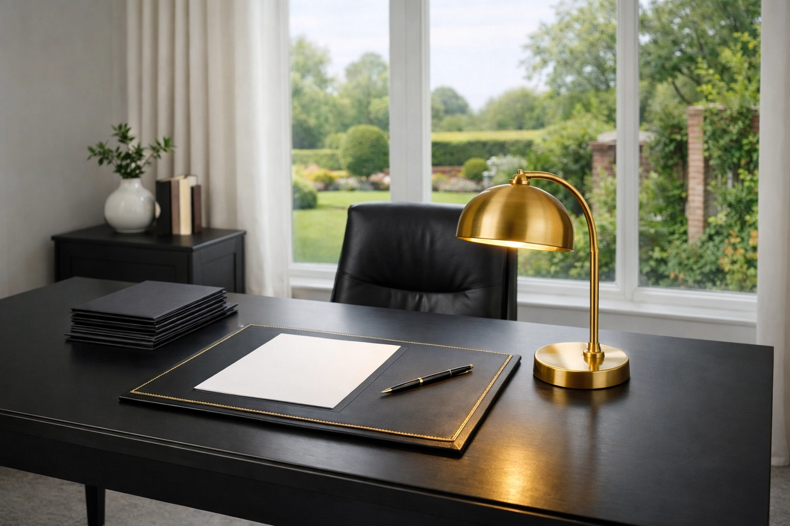 Organized property inventory and compliance documents in a professional Kent property management office.