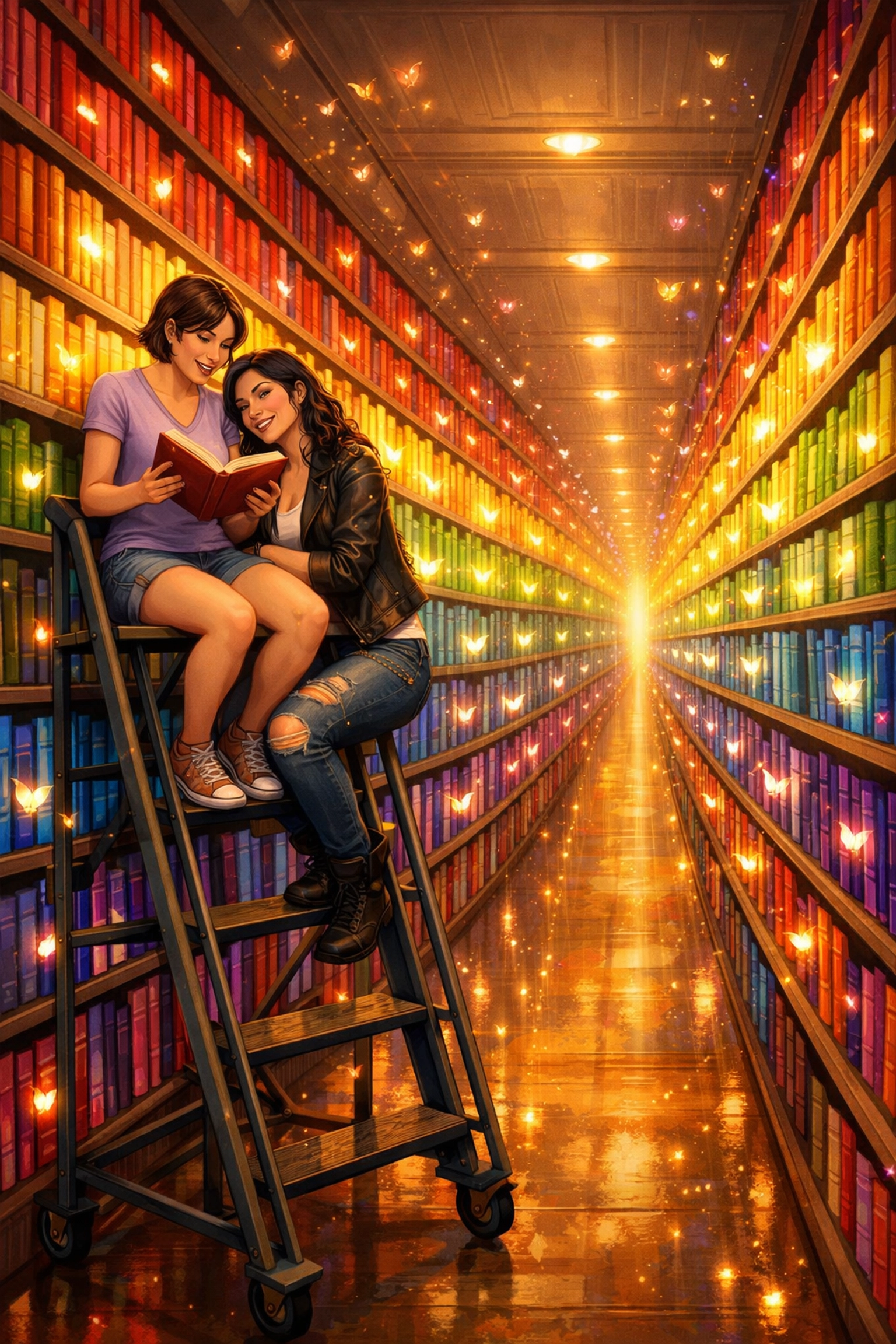 An infinite library filled with LGBTQ+ books and stories from diverse queer authors.