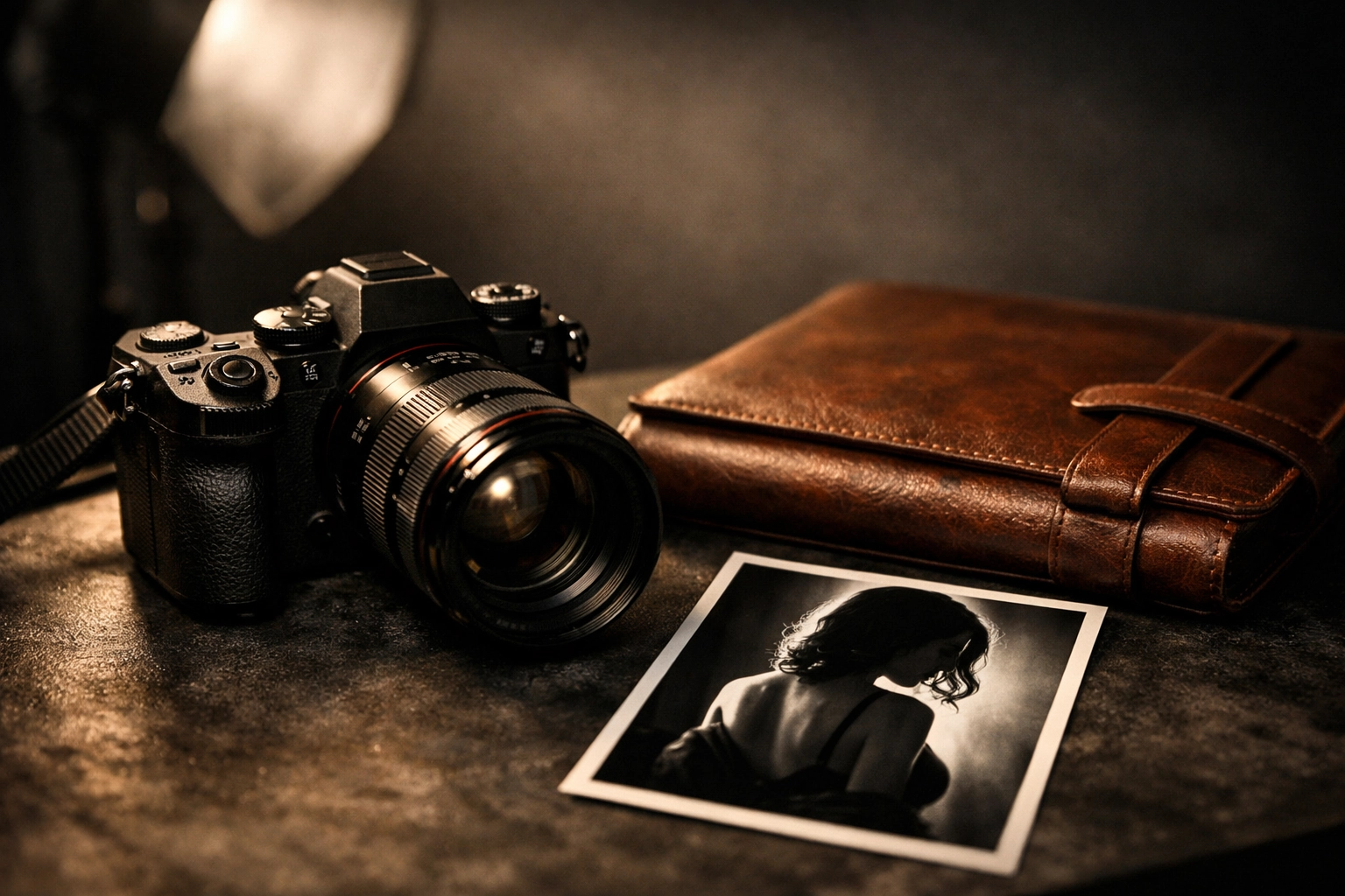 Professional camera and black and white boudoir portraits by an Erie photographer for an empowering studio session.