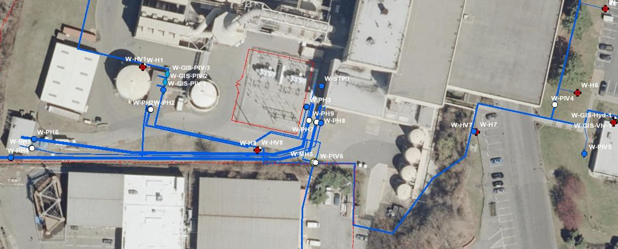 Aerial Utility Infrastructure Site Map