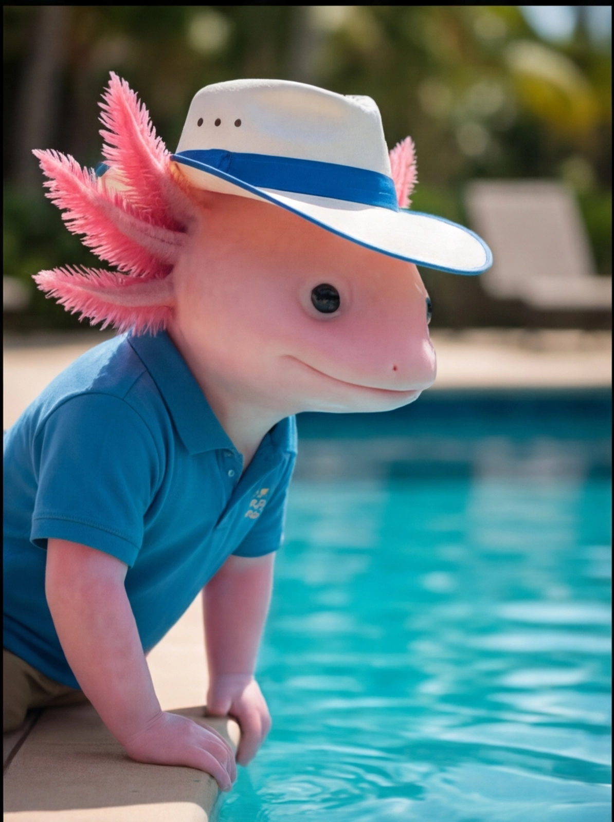Our friendly mascot reminds you that pool care should be easy.