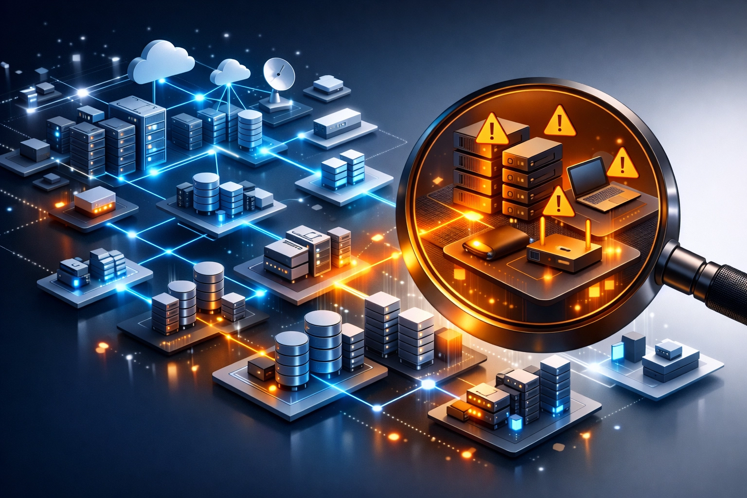 ServiceNow infrastructure discovery mapping showing ITAM asset optimization and shadow IT detection