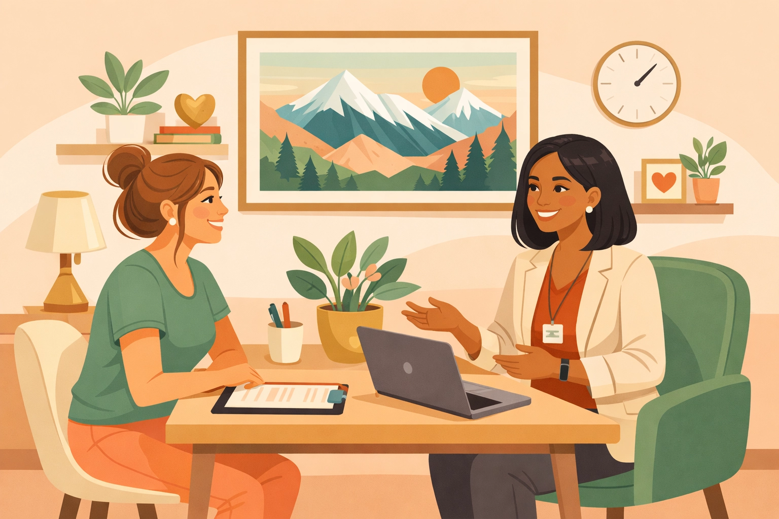 Colorado surrogate consulting with agency care team about journey requirements