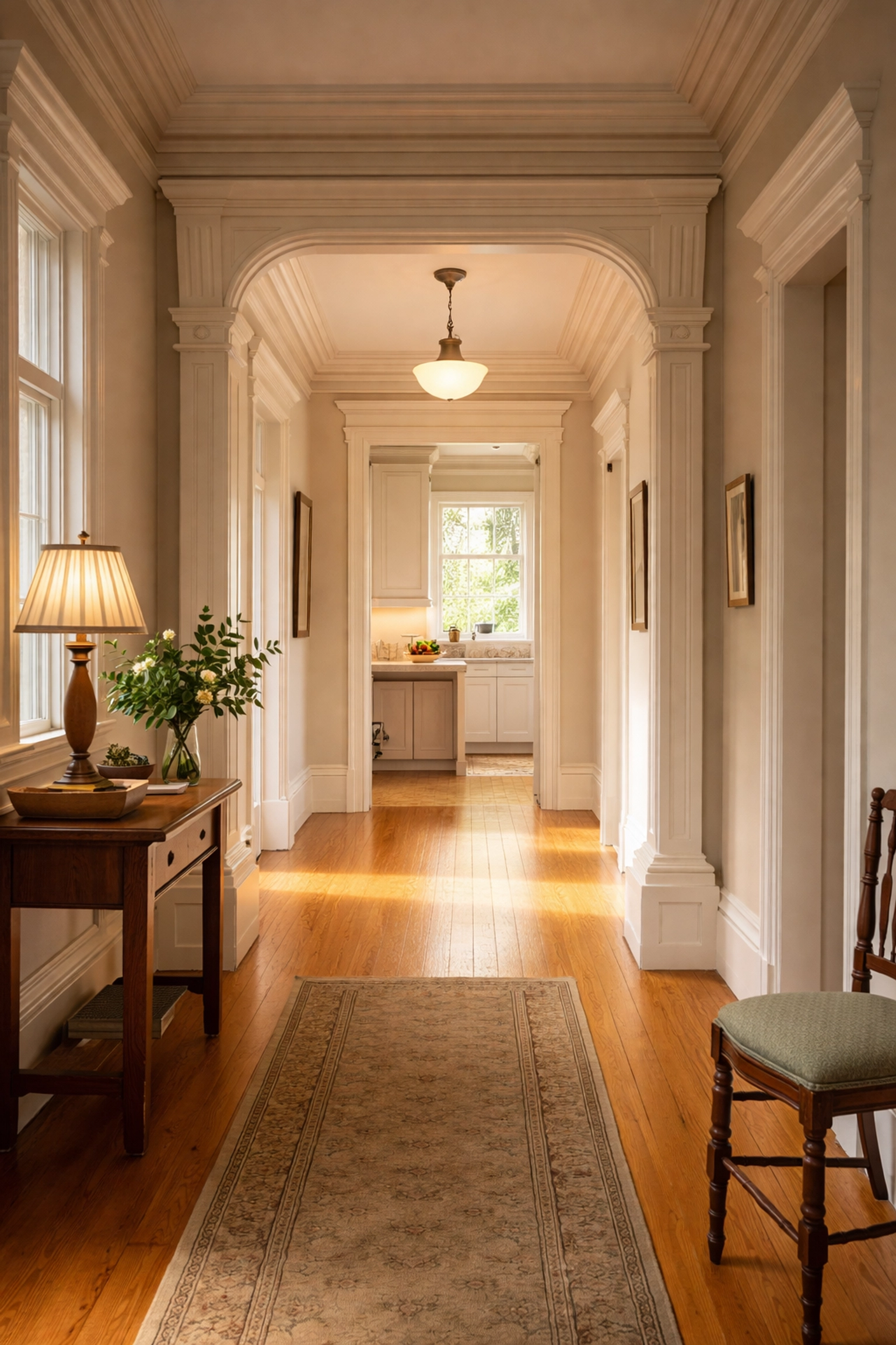 Restored Victorian interior in Port Townsend with original millwork and natural light, blending heritage charm with modern design