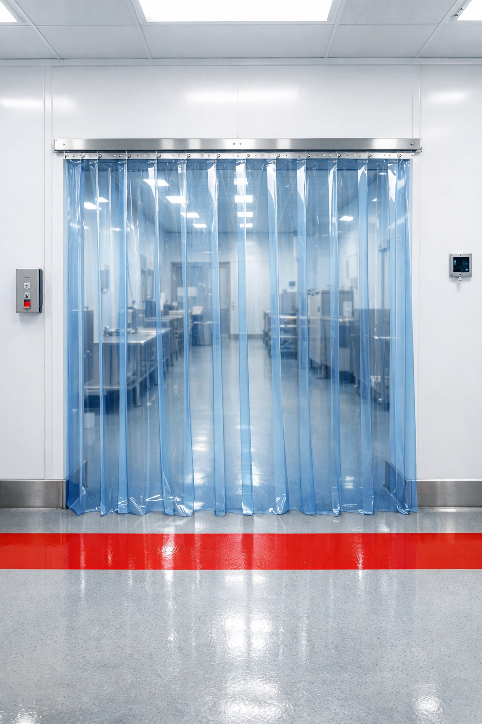 Hygienic food grade curtains and anti-microbial PVC strips for cleanroom and food processing areas.