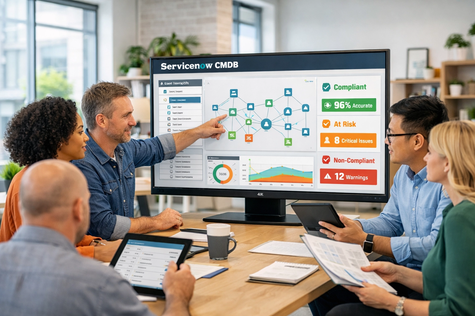IT asset managers using ServiceNow CMDB interface for ITAM and DORA compliance tracking