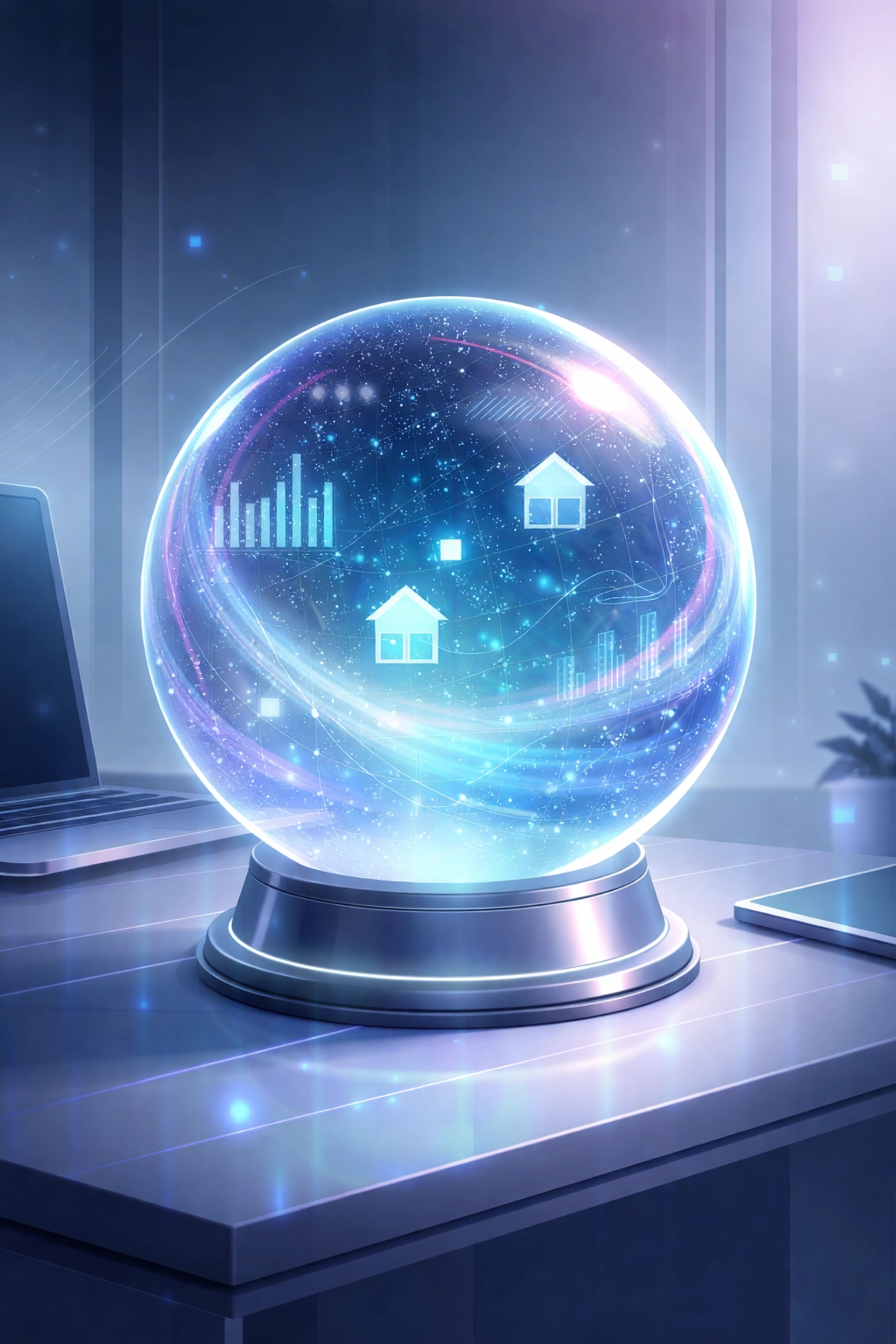 Predictive AI technology analyzing real estate data to forecast likely home sellers with accuracy