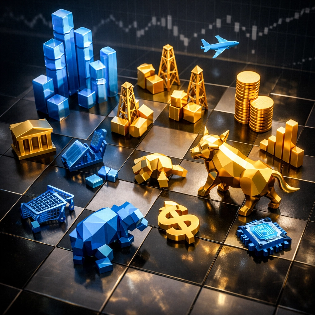 Strategic hedge fund positioning in 2026 market showing sector dispersion and opportunities