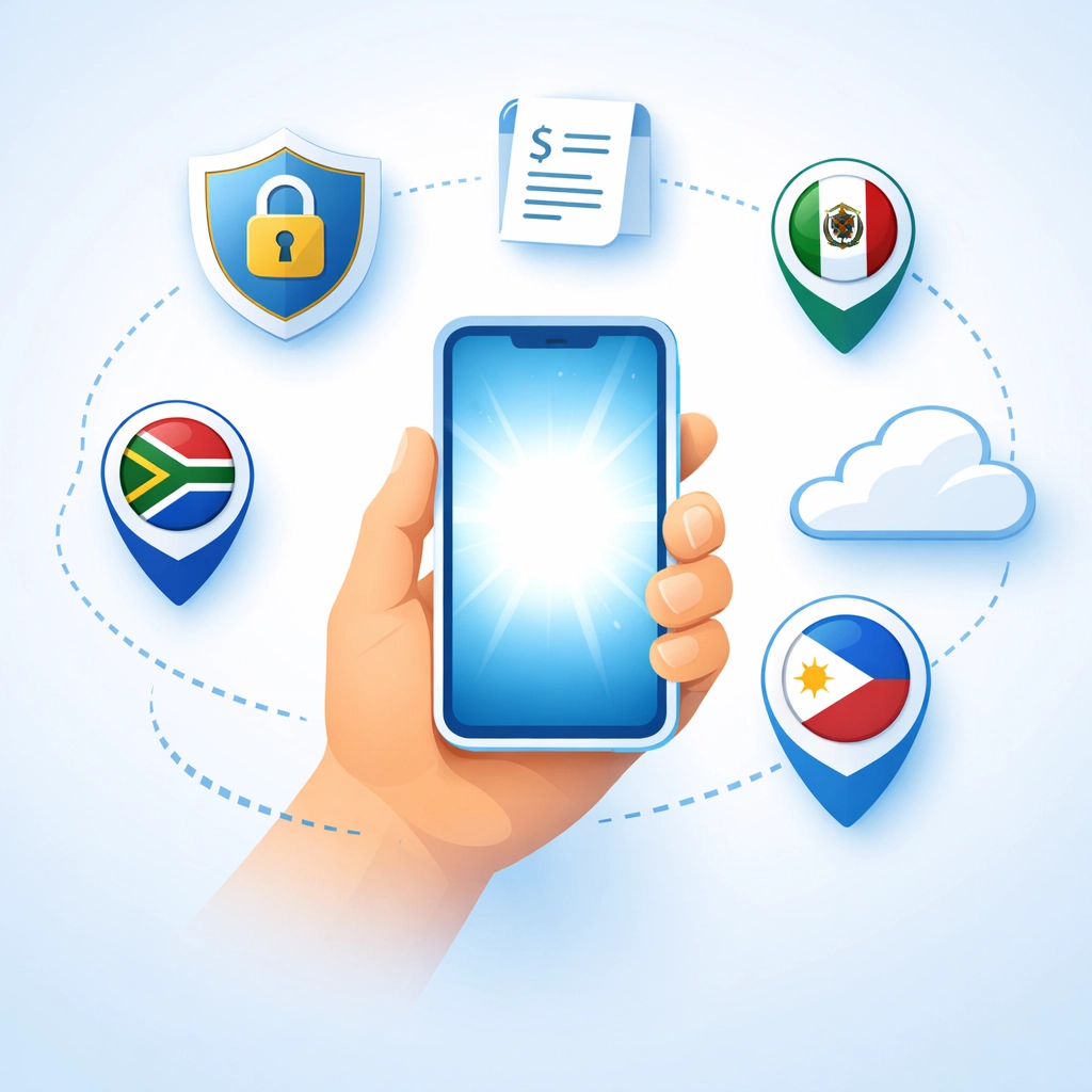 Secure mobile employee self-service portal with global access for payroll and HR management