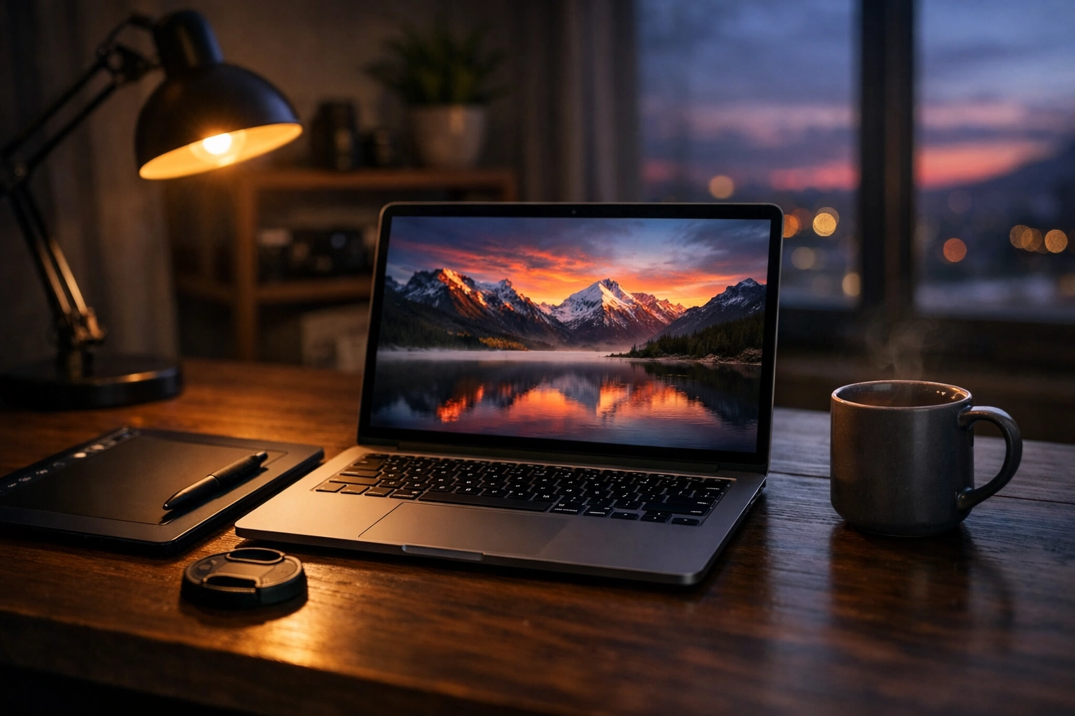 Modern photography workspace showing a digital workflow for managing client bookings and professional projects.