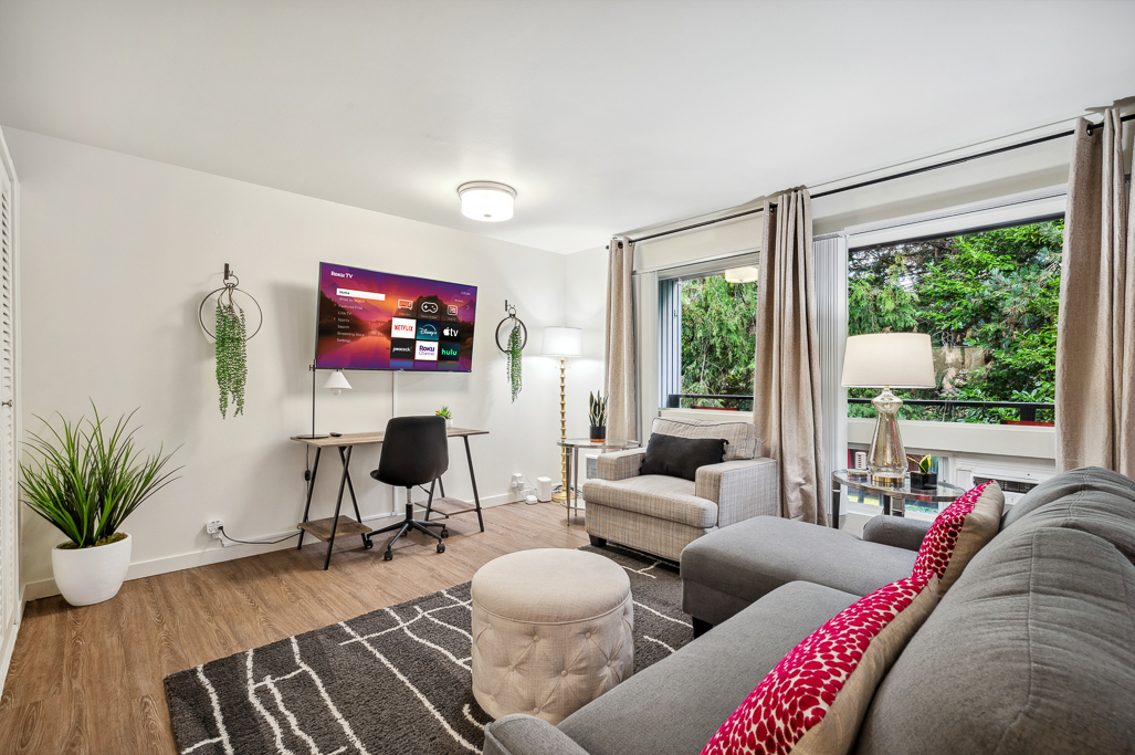 Modern Ruby (1-bedroom): Contemporary Living Area